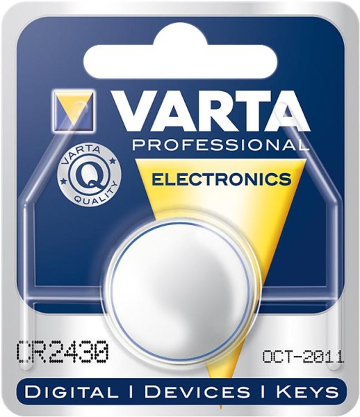 Varta Lithium Knopfzelle CR2450, 3,0 Volt 1er Blister