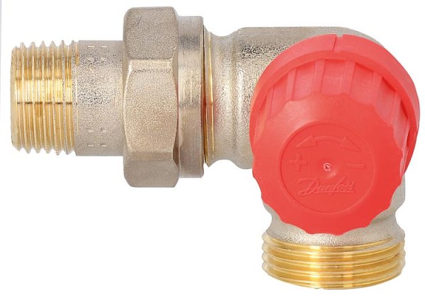 Thermostatventil Danfoss RA-N15, Winkeleck rechts, DN15 (1/2")xDN20 (3/4") Eurokonus