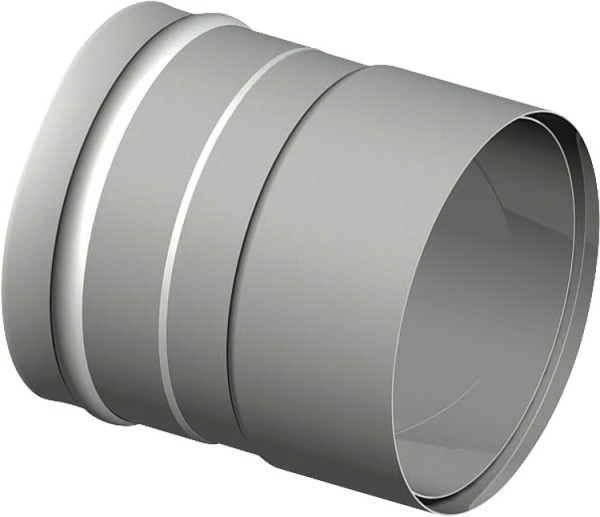 Einwandiges Sanierungssystem Wandfutter-Übergang 113mm Rauchrohr auf 130mm Kamineinzug