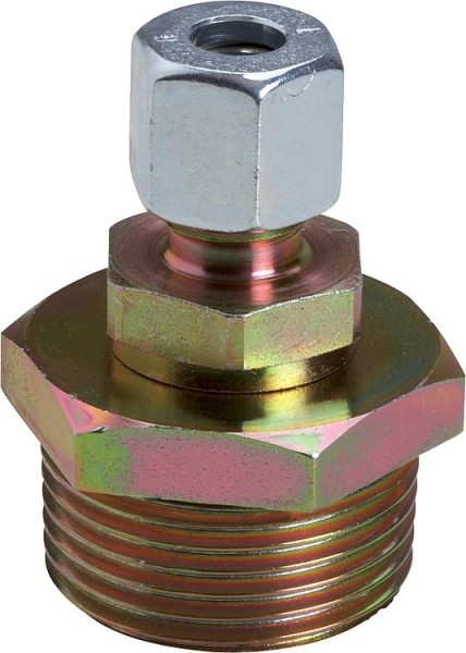 Stopfbuchs Verschraubung 1-Loch Stahl, 1" x RVS 8 mm