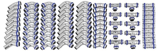 Pressfitting Edelstahl Paket D: 28mm V-Kontur