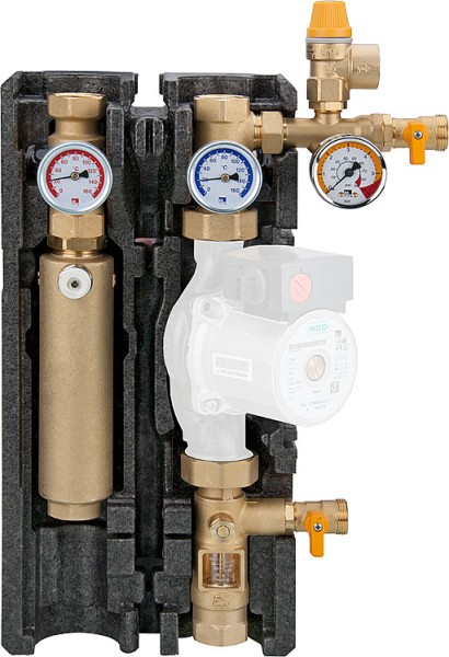 PAW Solarstation DN25 FlowCon MAX-FA Flowmeter 5-40 l/min ohne Pumpe, mit AirStop