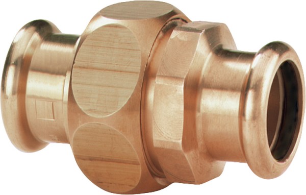 Rotguss Pressfitting M-Kontur Verschraubung i/i, Ø 18 mm, Typ 6330 flachdichtend