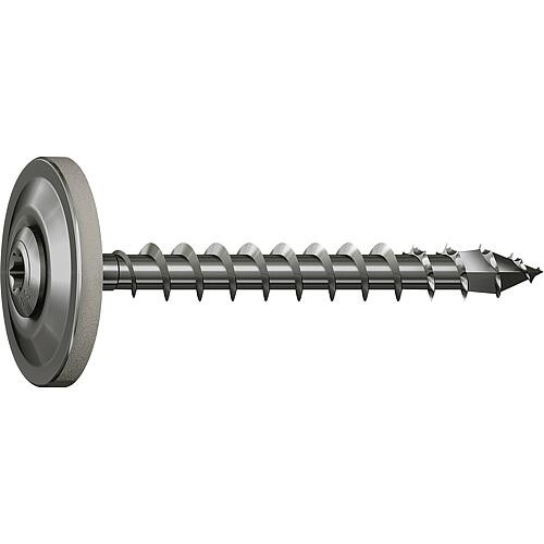Spenglerschraube, SPAX® mit Dichtung ,Edelstahl A2, 4,5 x 55 mm, Scheibe 15 mm VPE 70