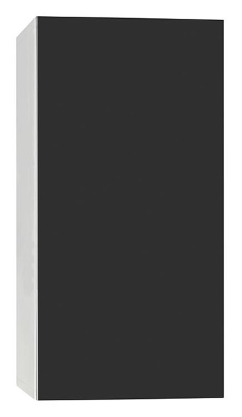 Hochschrank ELA mit Softclose Korpus weiß smt - Front schwarz smt 400x800x350mm