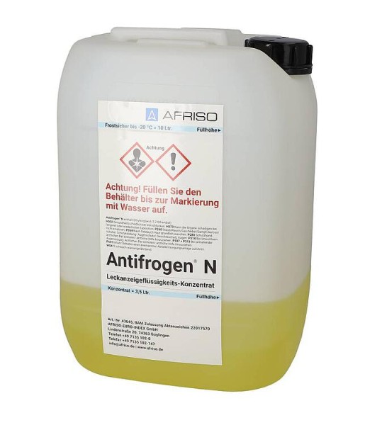 Afriso Leckflüssigkeit Konzentrat 10 Liter Kanister mit 3,5 l Antifrogen 43645 Öltank Leckwarngerät