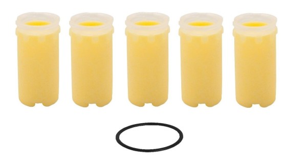 Ölfilter Ersatzfilter SIKU 50 µm rund 5 Stück + 1 Dichtung Filter gelb