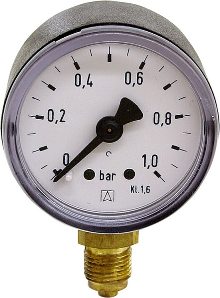 63 mm Edelstahl Manometer 1/0 bar CHEMIEAUSFÜHRUNG 