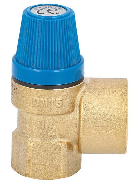 Membran Sicherheitsventil Anschluß Eintritt 1/2" Austritt 3/4" 10 bar