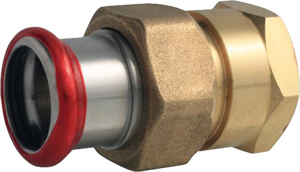 C-Stahl Pressfitting M-Kontur Durchgverschr. mit Innengewinde flachdichtend 22-Rp3/4