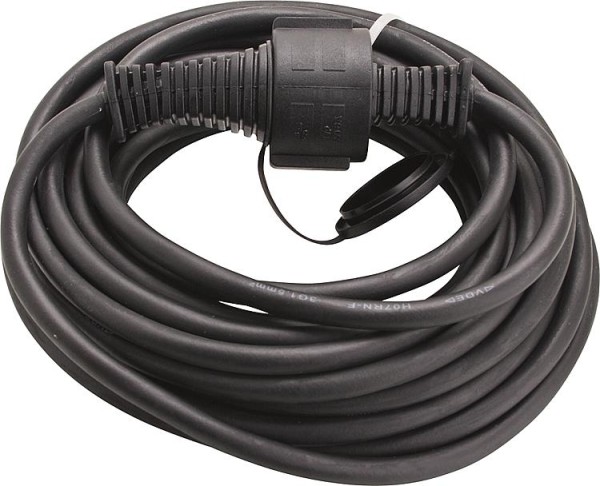 Verlängerungsleitung Qualität- Baustellenkabel IP 44 Kabel 10 m, Farbe schwarz