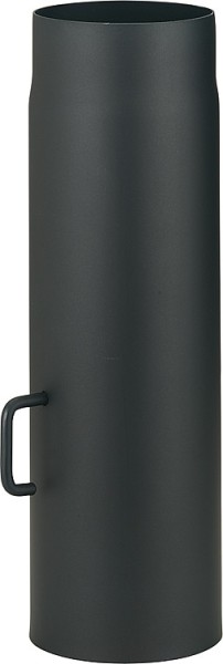 lackiertes Rauchrohr DN 150 mit Drosselklappe 250mm schwarz Abgasrohr