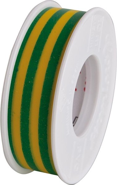 Elektroisolierband grün-gelb Breite 15mm Länge 10mtr. / 1 Stk.
