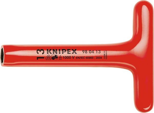 Sechskant-Steckschlüssel KNIPEX, isoliert bis 1000V mit Quergriff SW8, L: 200mm