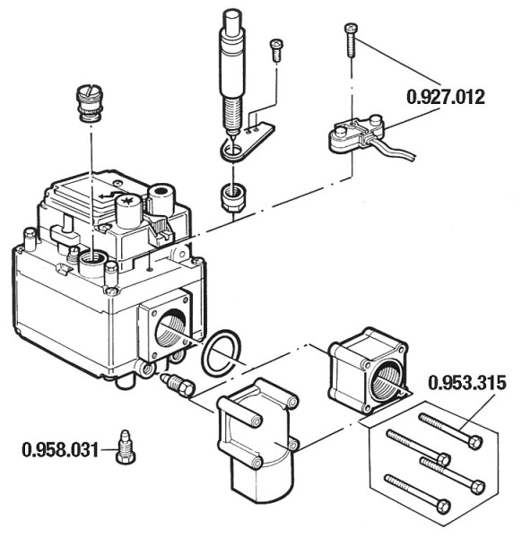 Zündschalter mit Kabel L=920 mm passendzu Elettrosit 810/820/825 Nova Ref. 0.92