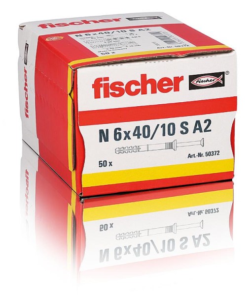 Fischer Nageldübel N 6x60 S A2 VPE 50 50373
