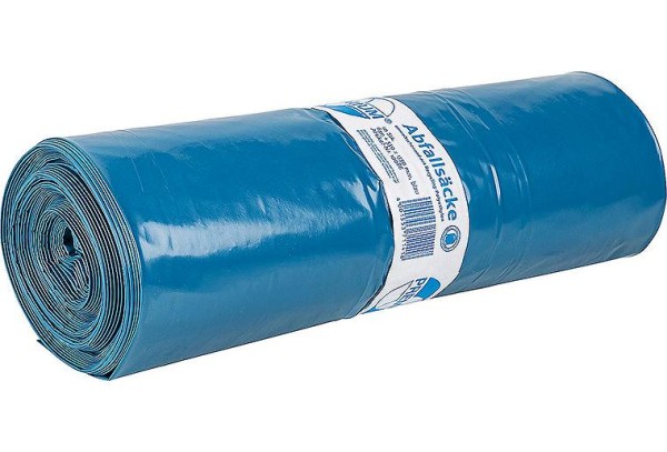 Abfallsack Premium 240 Ltr. Größe 650+550x1350x0,06mm VPE 100=10 Rollen a 10 Stück