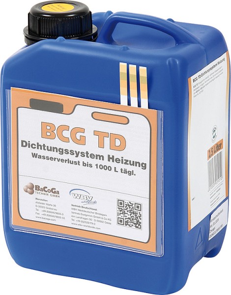 BCG Totaldichter BCG TD Kanister = 5 Liter Dichtmittel beseitigt extremen Wasserverlust in Heizkesse