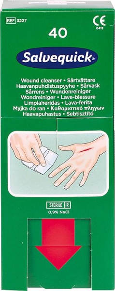 Wundreinigungstücher Salvequick, 1009301, VPE = 40 Stück